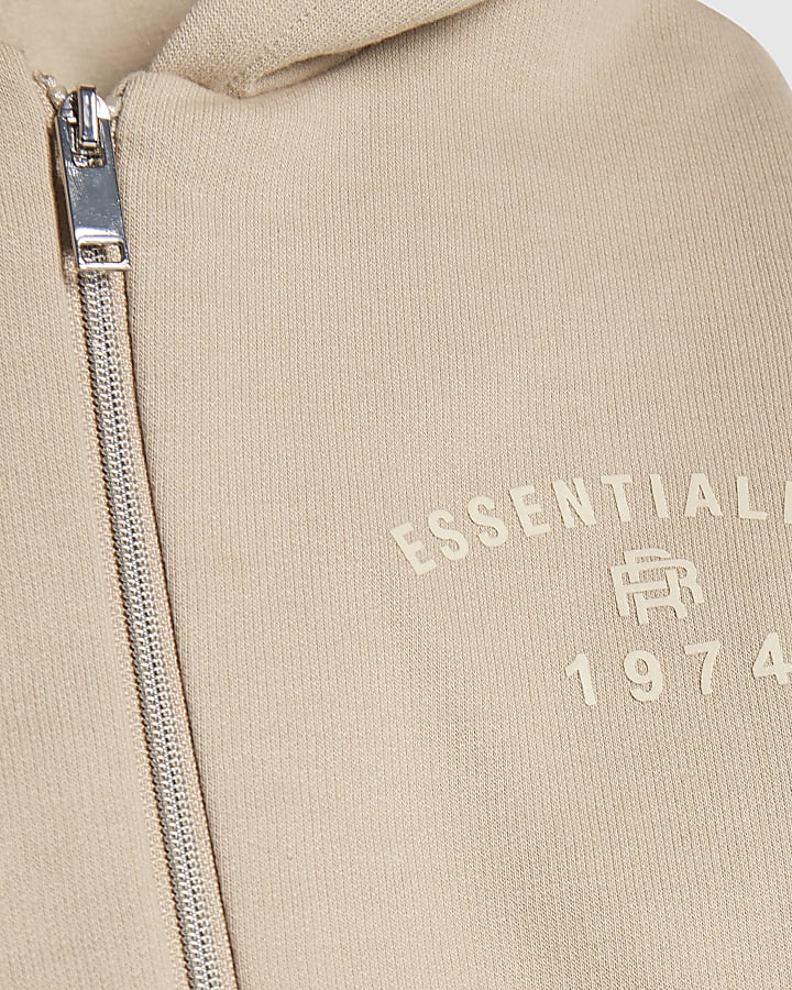 mini ragazzi beige essenzialismo felpa set