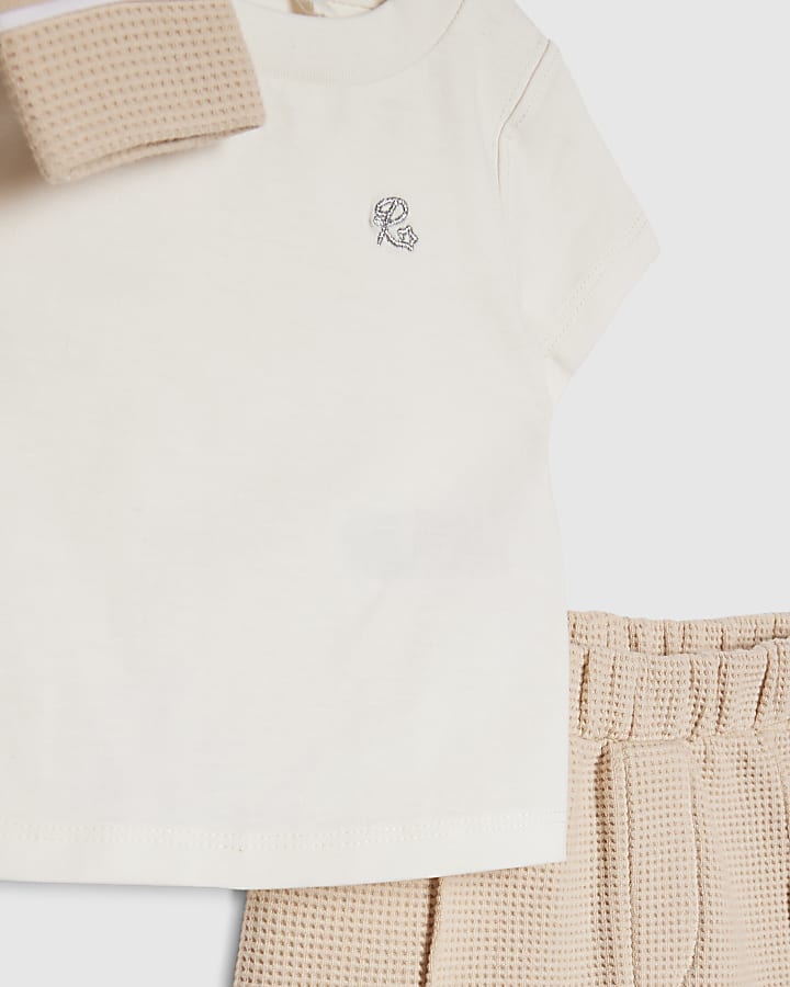baby boys crema 3 pezzi set shacket