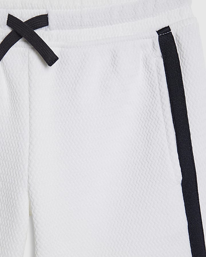 mini ragazzi bianco baseball polo shirt set