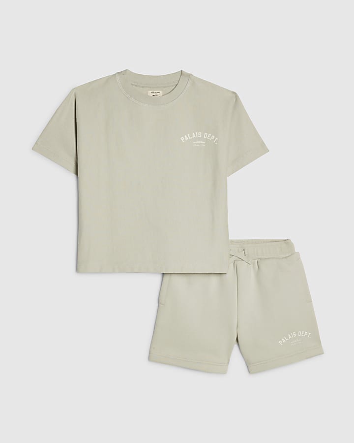 mini ragazzi grigio palais dept t-shirt set