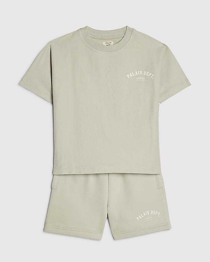 mini ragazzi grigio palais dept t-shirt set