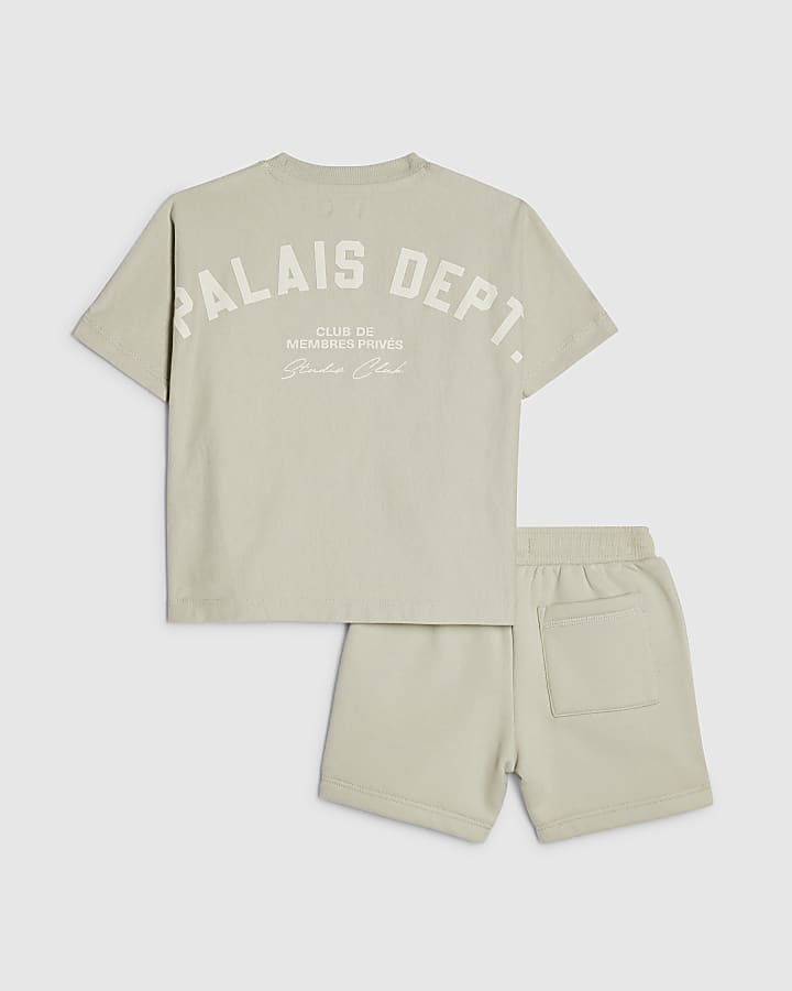 mini ragazzi grigio palais dept t-shirt set
