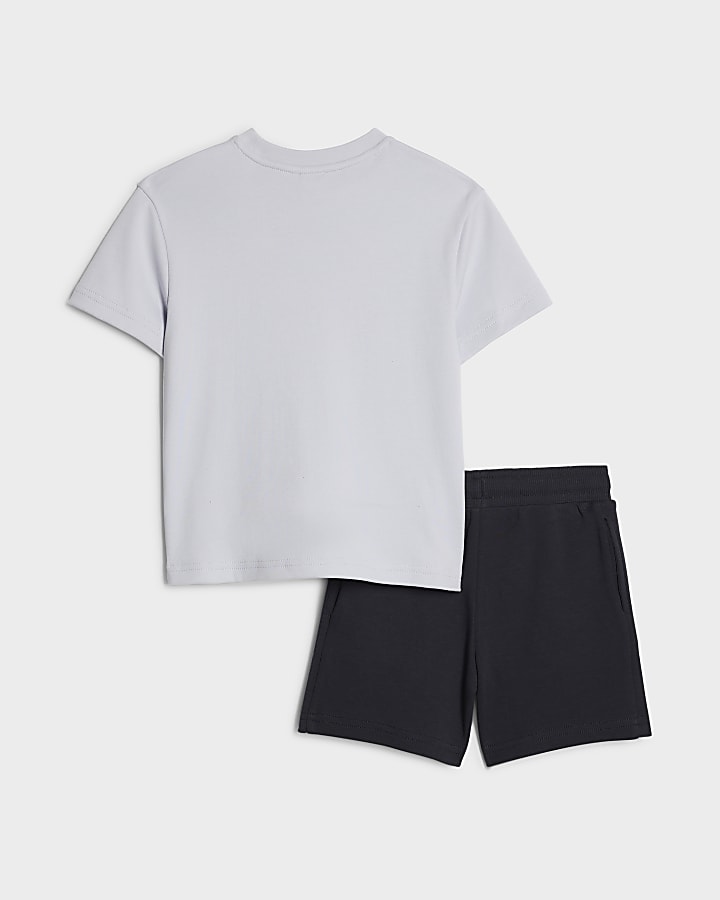 mini ragazzi blu essenzialismo t-shirt set