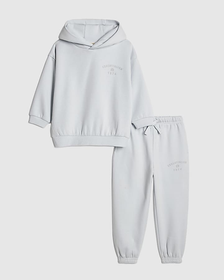 mini ragazzi blu essenzialismo felpa set
