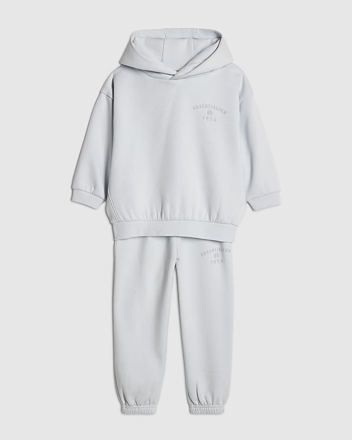 mini ragazzi blu essenzialismo felpa set
