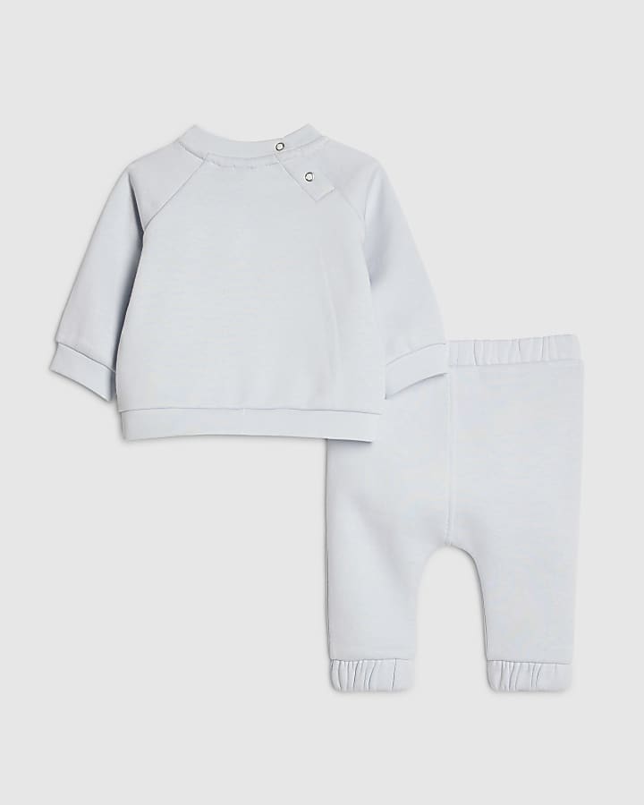 baby boys orso blu tasca felpa set