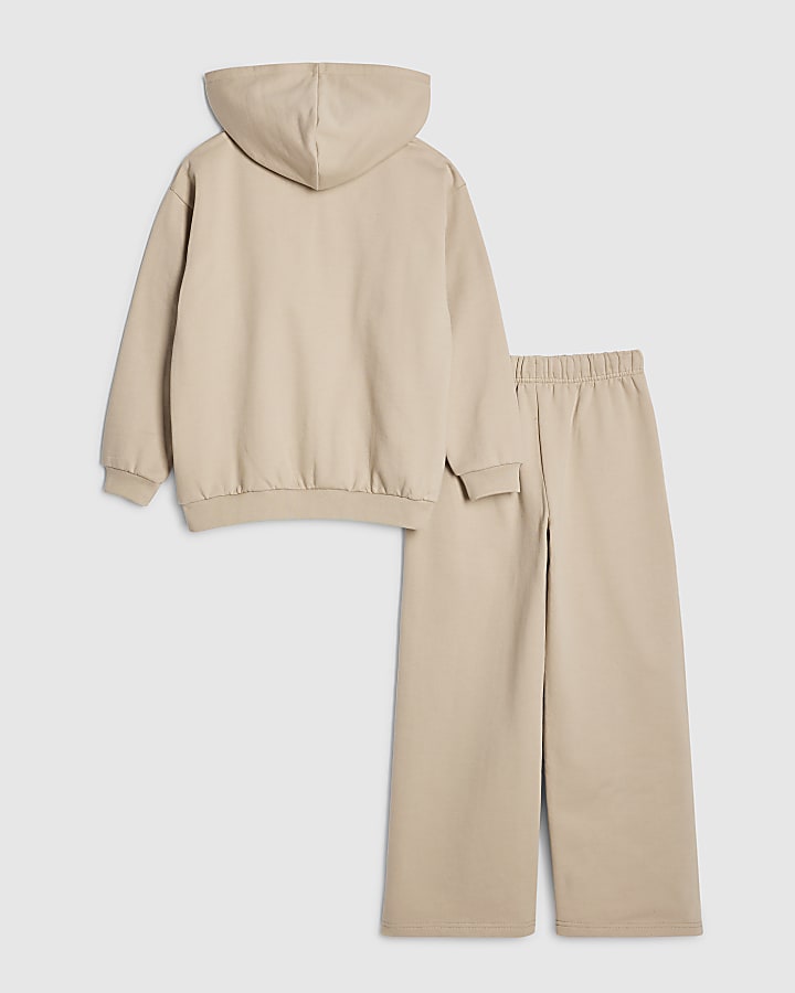 ragazzi beige oversize essenzialismo felpa set
