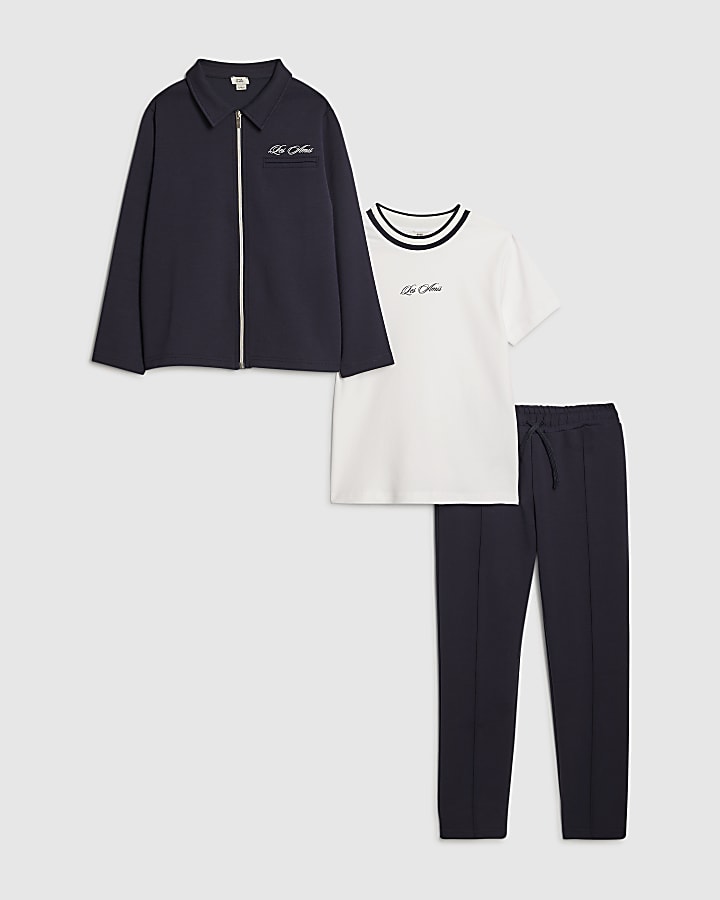 ragazzi giacca navy set di 3 pezzi