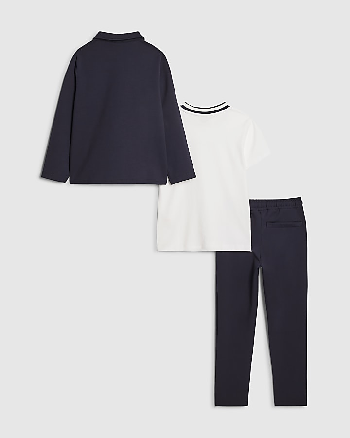 ragazzi giacca navy set di 3 pezzi
