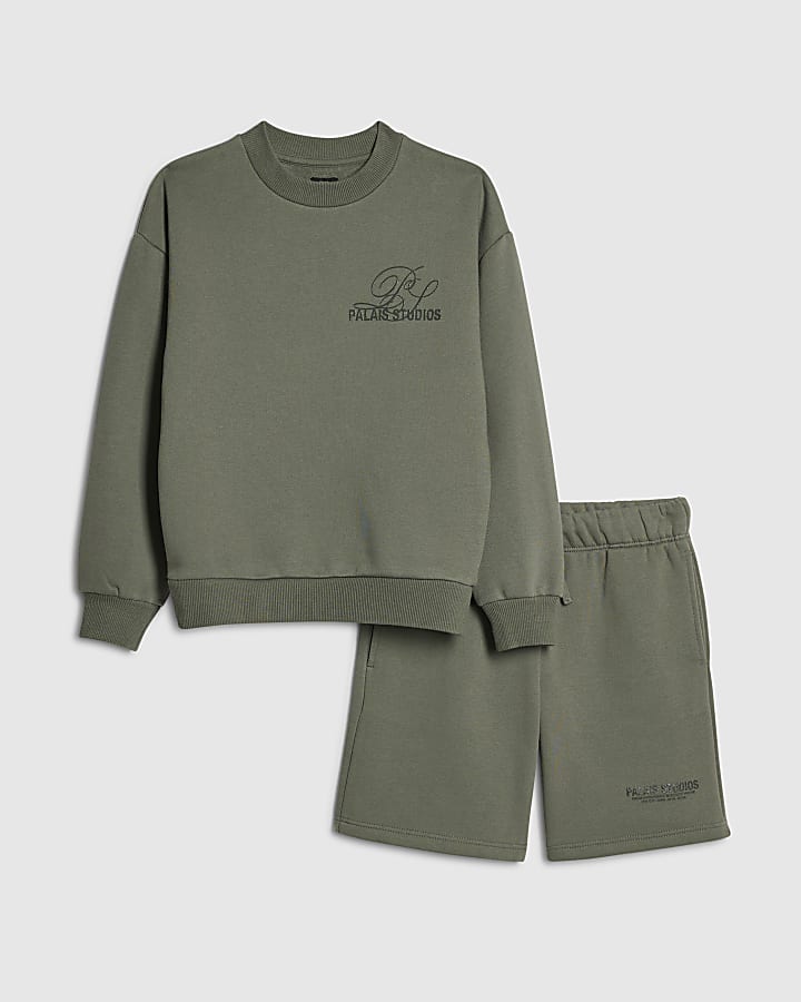 ragazzi verde palais felpa set