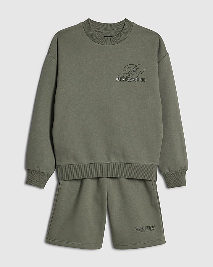 ragazzi verde palais felpa set