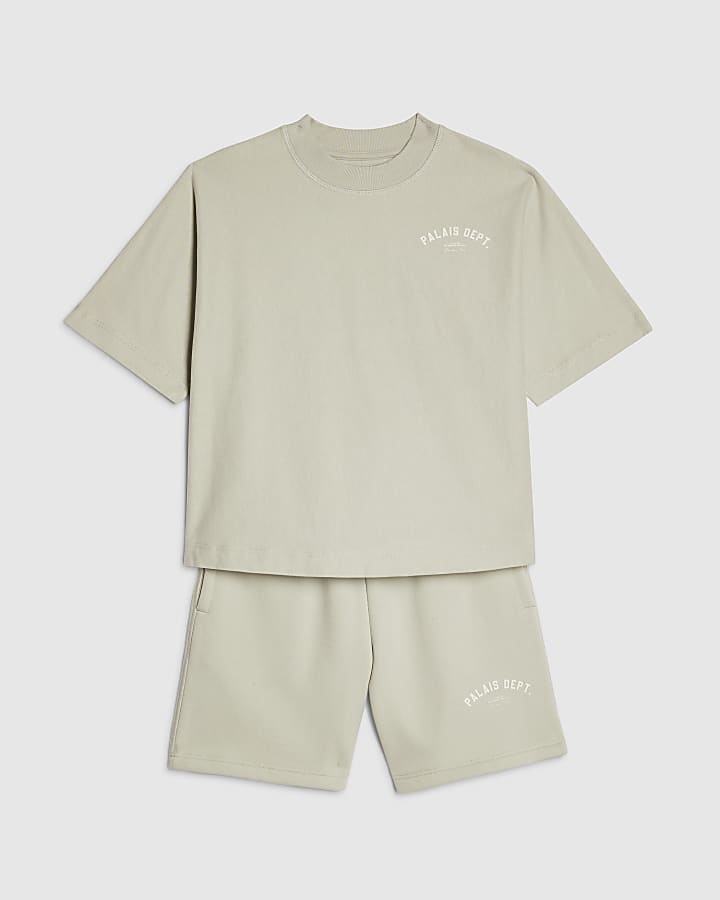 ragazzi grigio palais dept t-shirt set