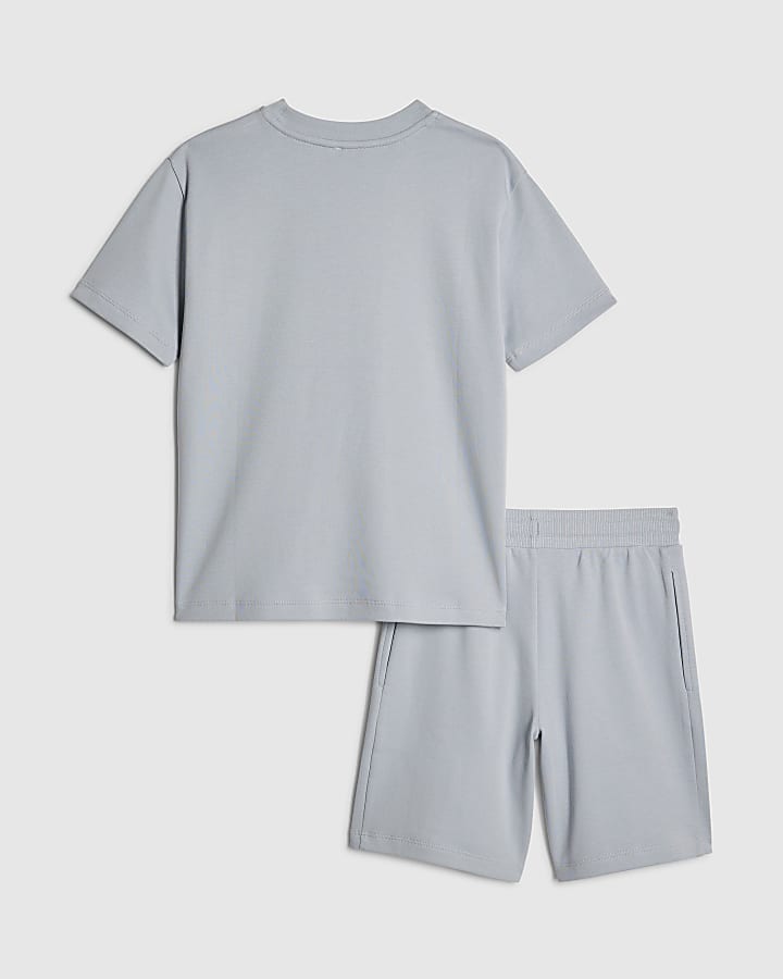ragazzi blu rr t-shirt e shorts set
