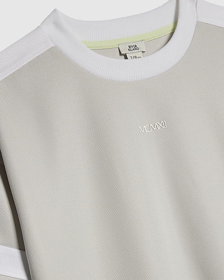 ragazzi di colore grigio blocco t-shirt set