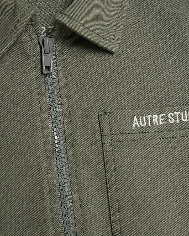 ragazzi verde twill shirt set di 3 pezzi