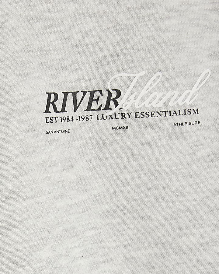 ragazzi grigio river island a blocchi di colore cappuccio
