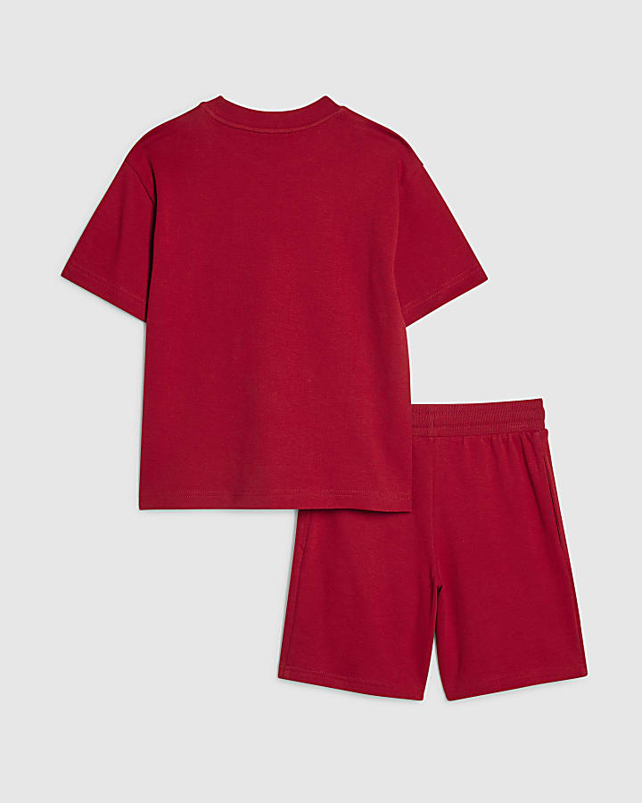 ragazzi rosso essenzialismo t-shirt set