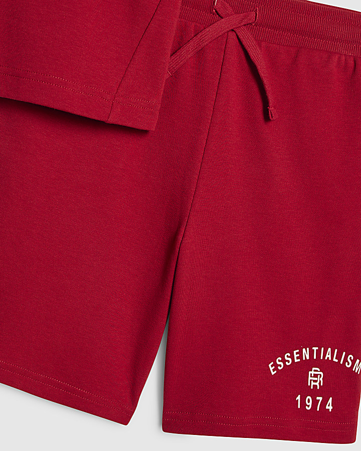 ragazzi rosso essenzialismo t-shirt set
