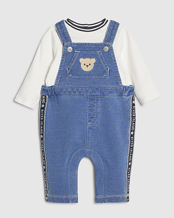 baby boys orso blu salopette