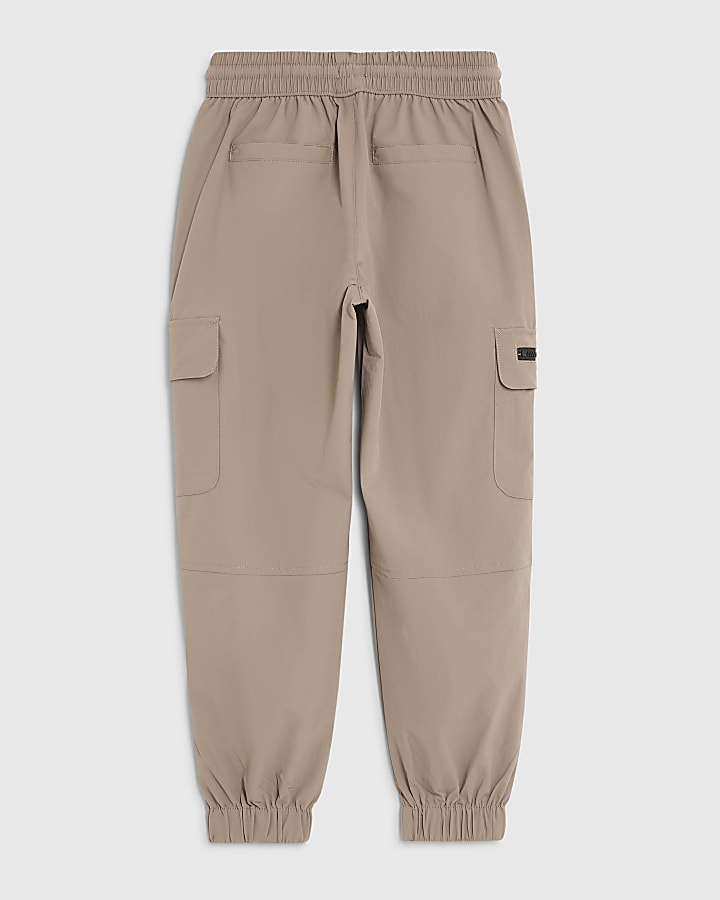 ragazzi marrone zip pantaloni cargo