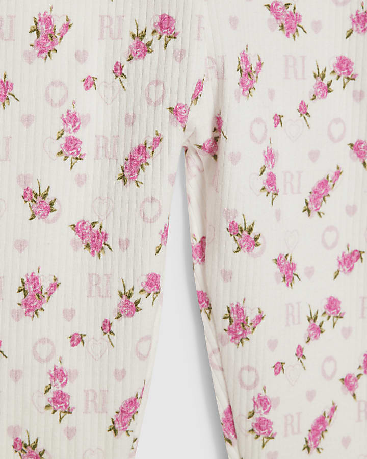 mini ragazze rosa con colletto felpa set