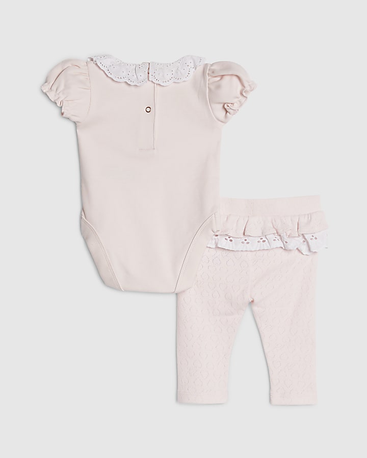 bambine rosa rosetta body set