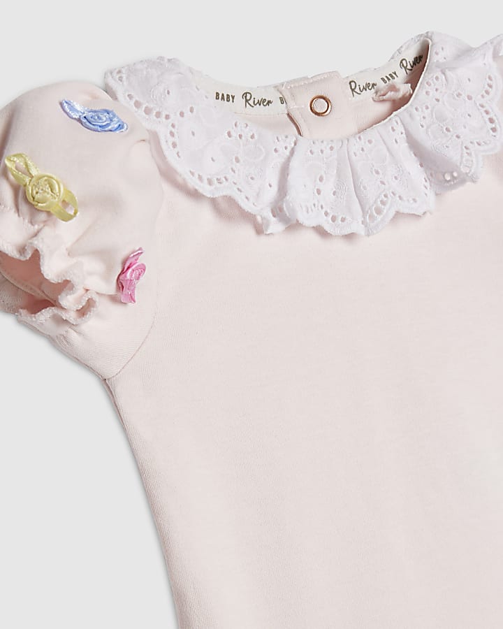 bambine rosa rosetta body set