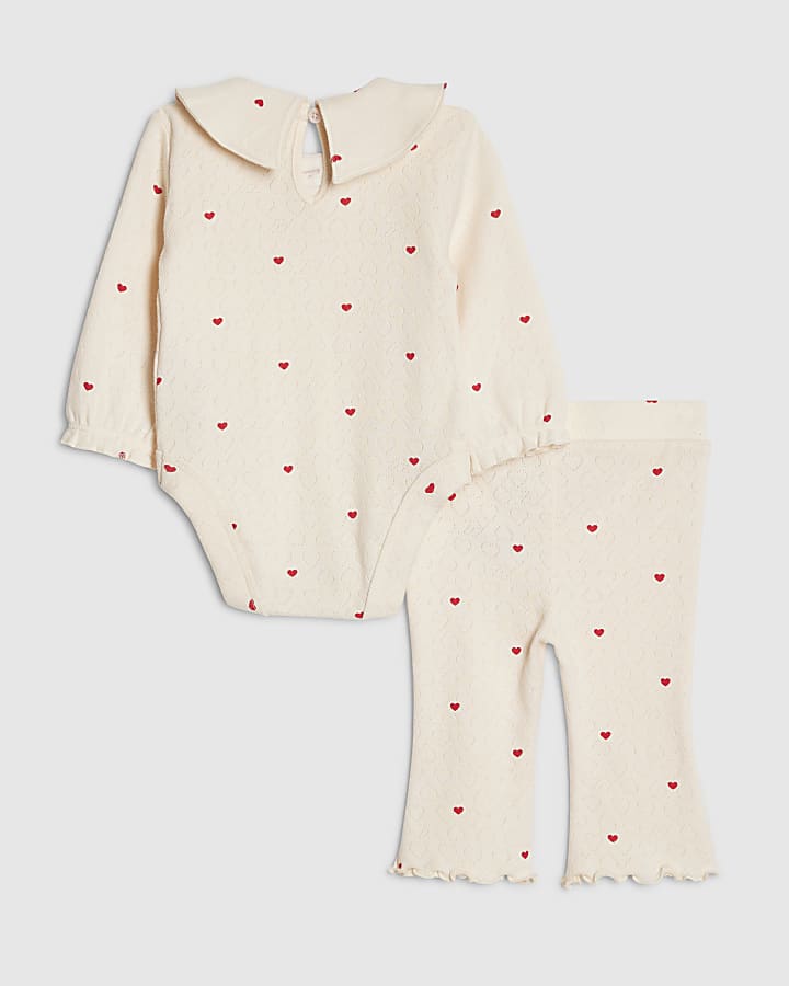 bambine crema di cuore body set
