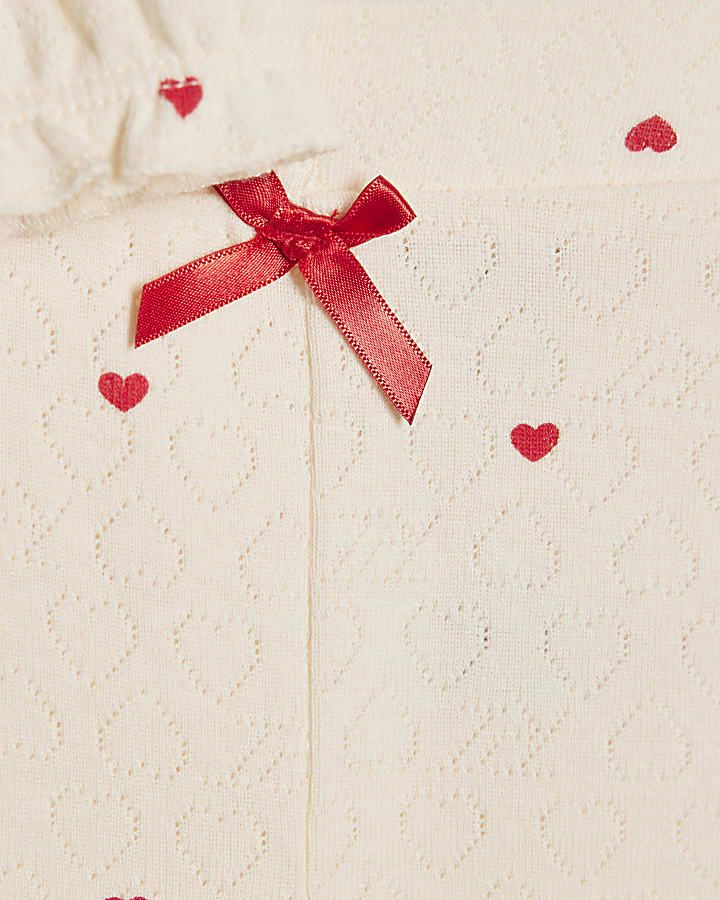 bambine crema di cuore body set
