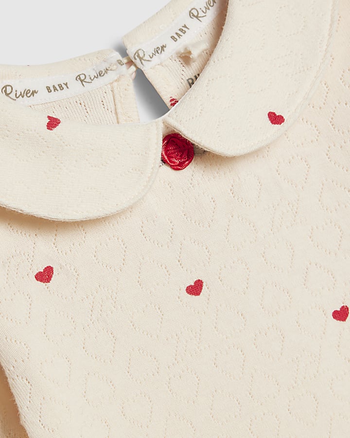 bambine crema di cuore body set