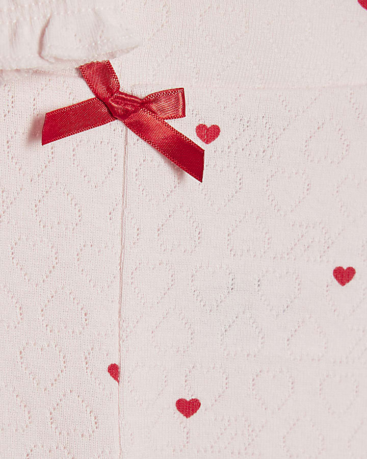 bambine cuore rosa body set