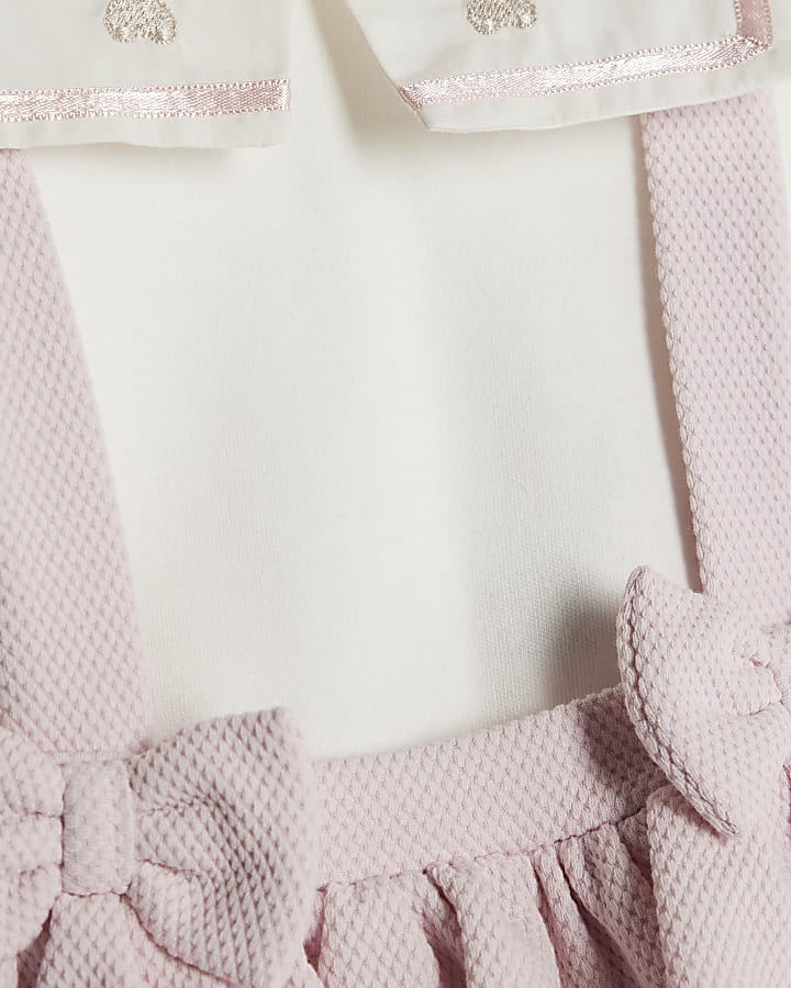 bambine rosa marinaio colletto set pagliaccetto