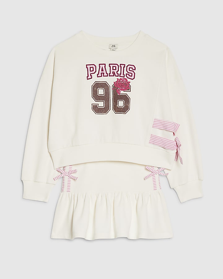 le ragazze bianco parigi 96 sudore gonna set