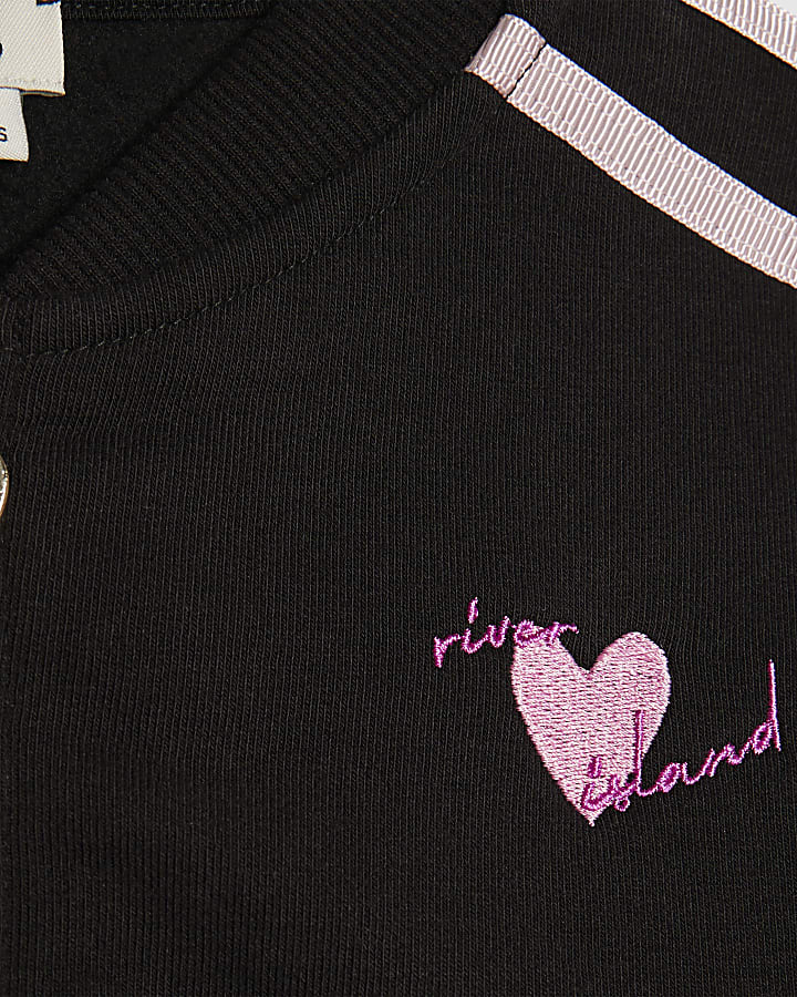 ragazze fiocco nero taping tuta set