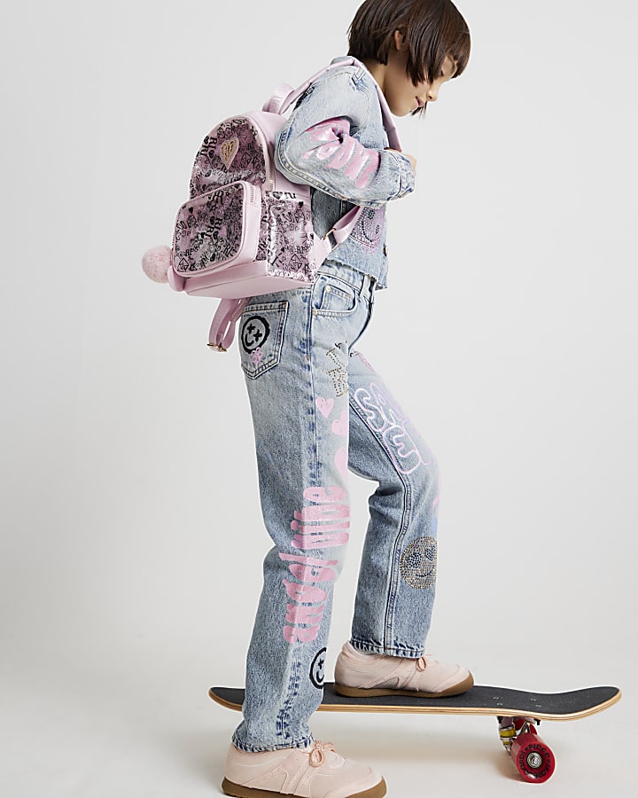 ragazze blu impertinente era dritto jeans