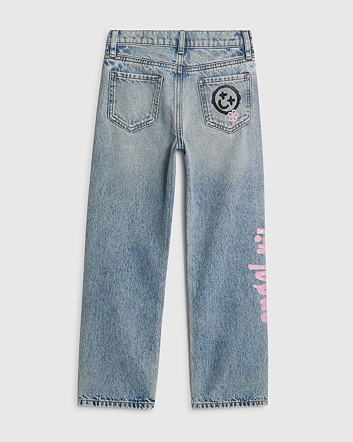 ragazze blu impertinente era dritto jeans