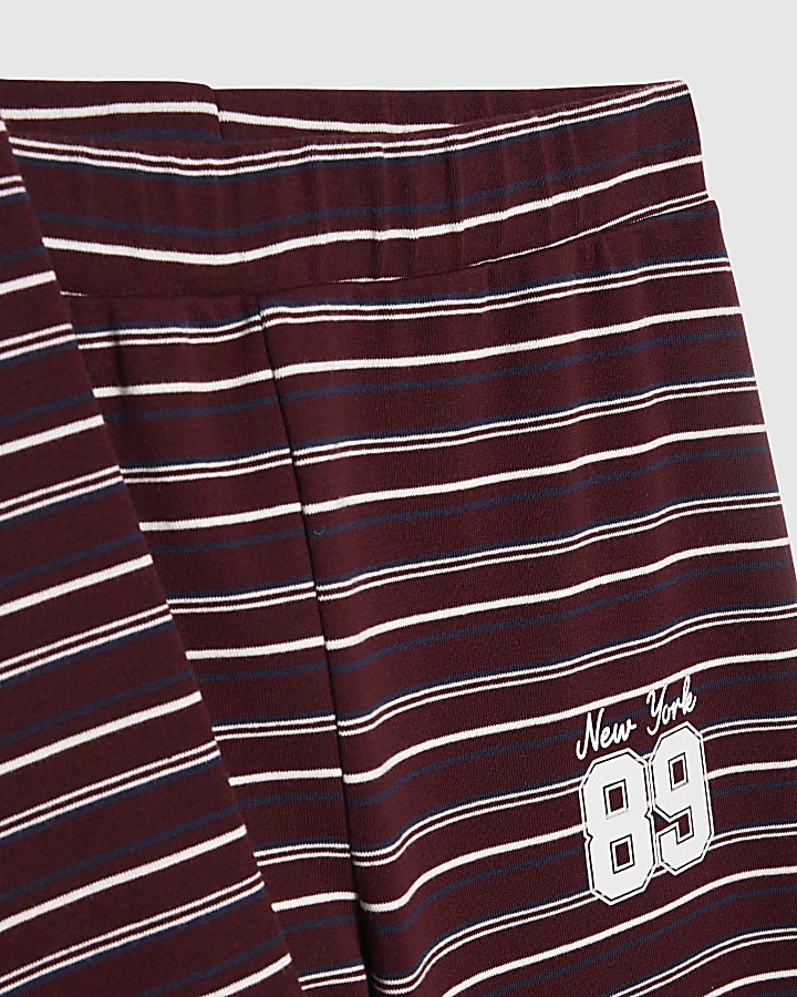 ragazze red stripe 89 cardigan set
