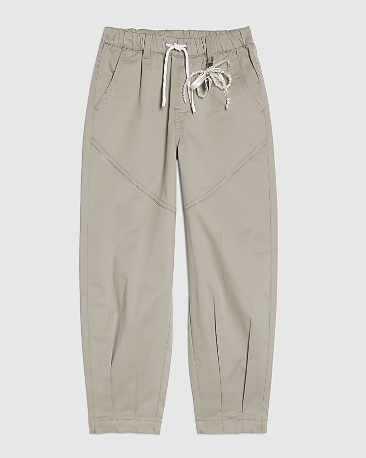 ragazze khaki twill portachiavi pantaloni cargo