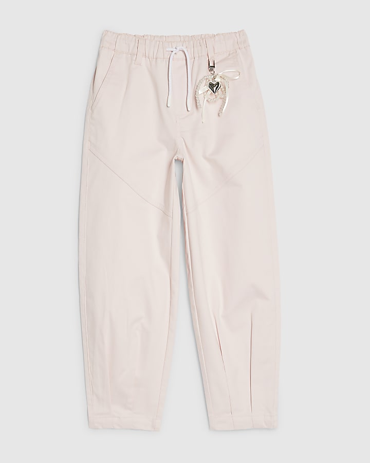 ragazze rosa twill portachiavi pantaloni cargo