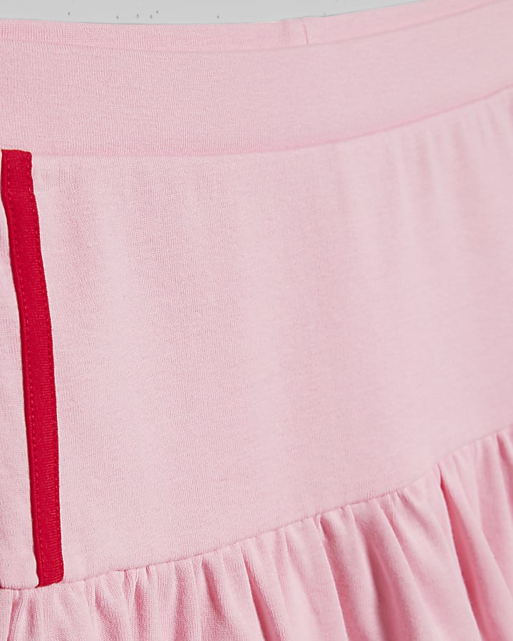ragazze rosa stripe polo shirt e skort set