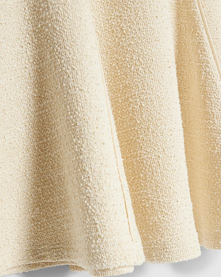 ragazze crema boucle arco polo dress