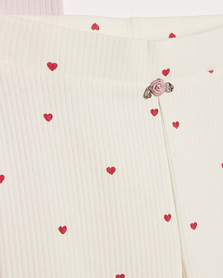 mini ragazze rosa costine confezione da 2 pantaloni