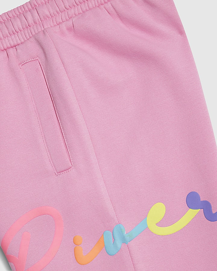 le ragazze di fiume rosa felpa jogging e set