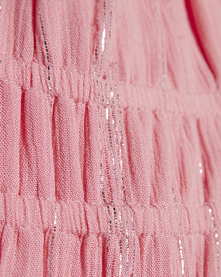 ragazze rosa abito con balze