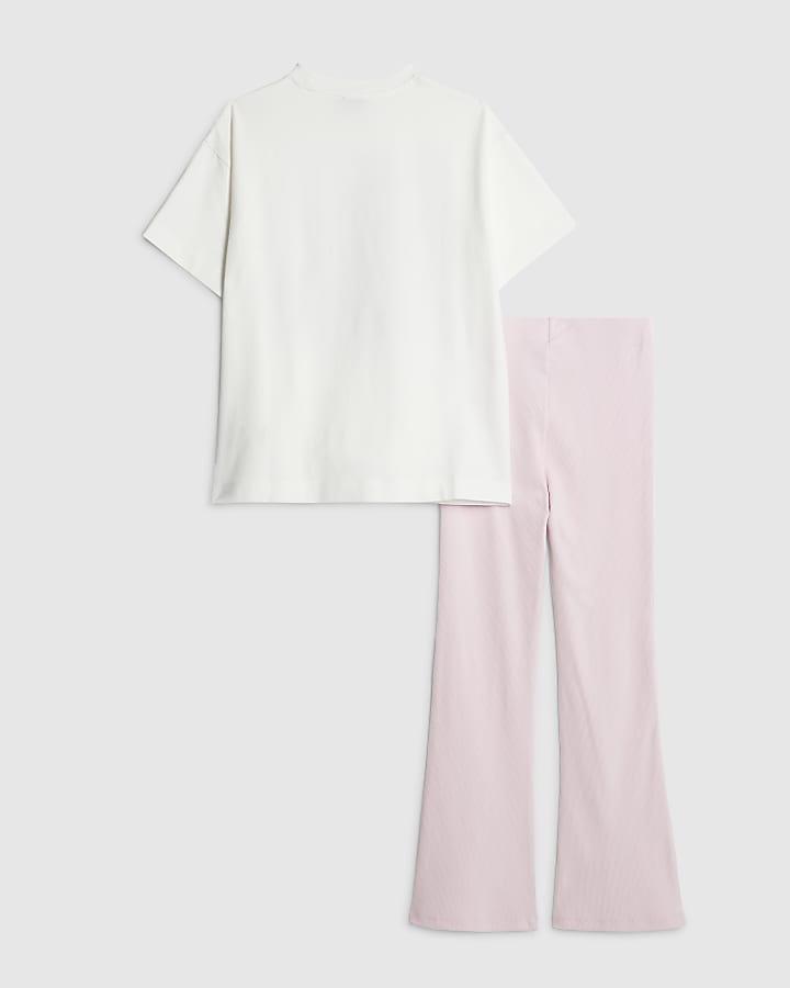 le ragazze bianco l amour paris t-shirt set