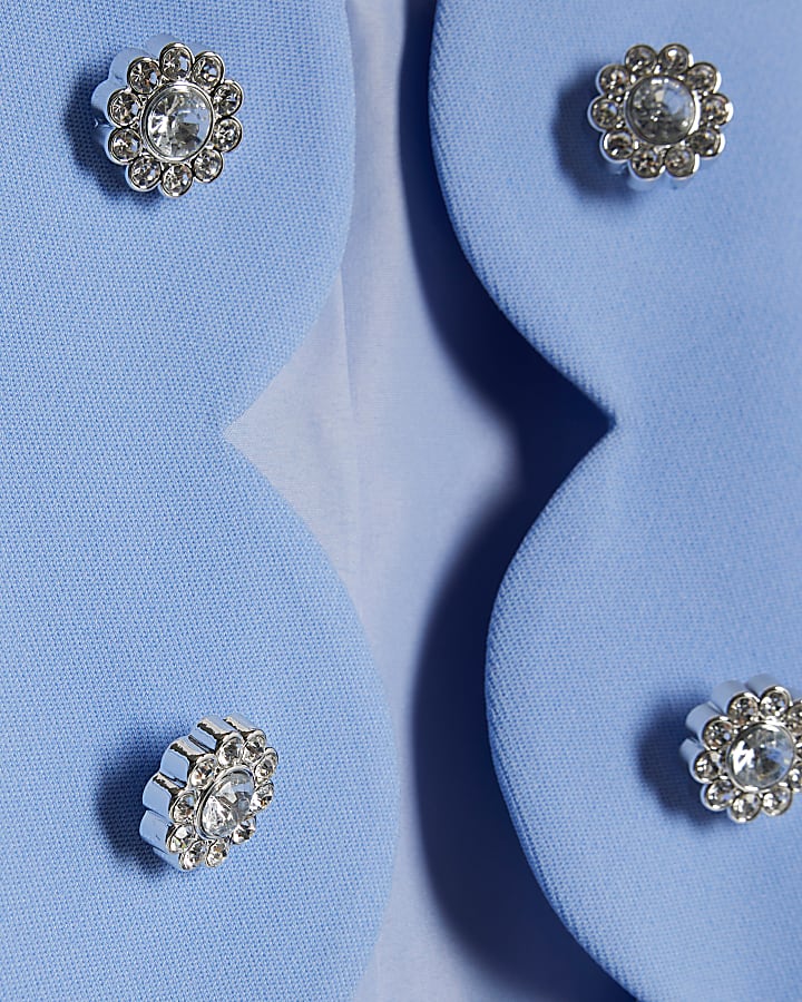ragazze blu pettine gonna set