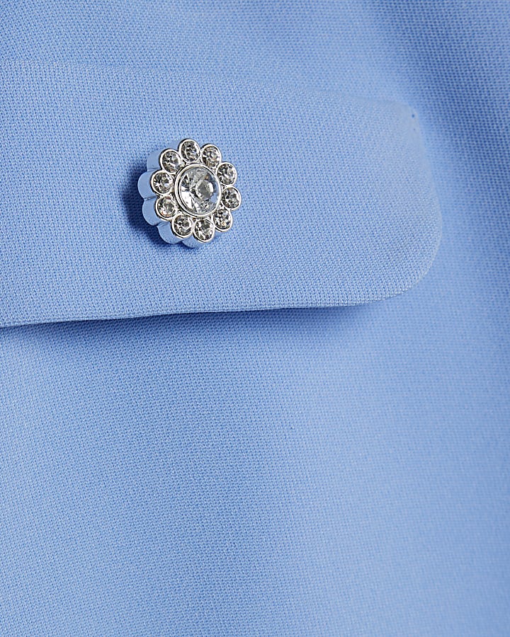 ragazze blu pettine gonna set