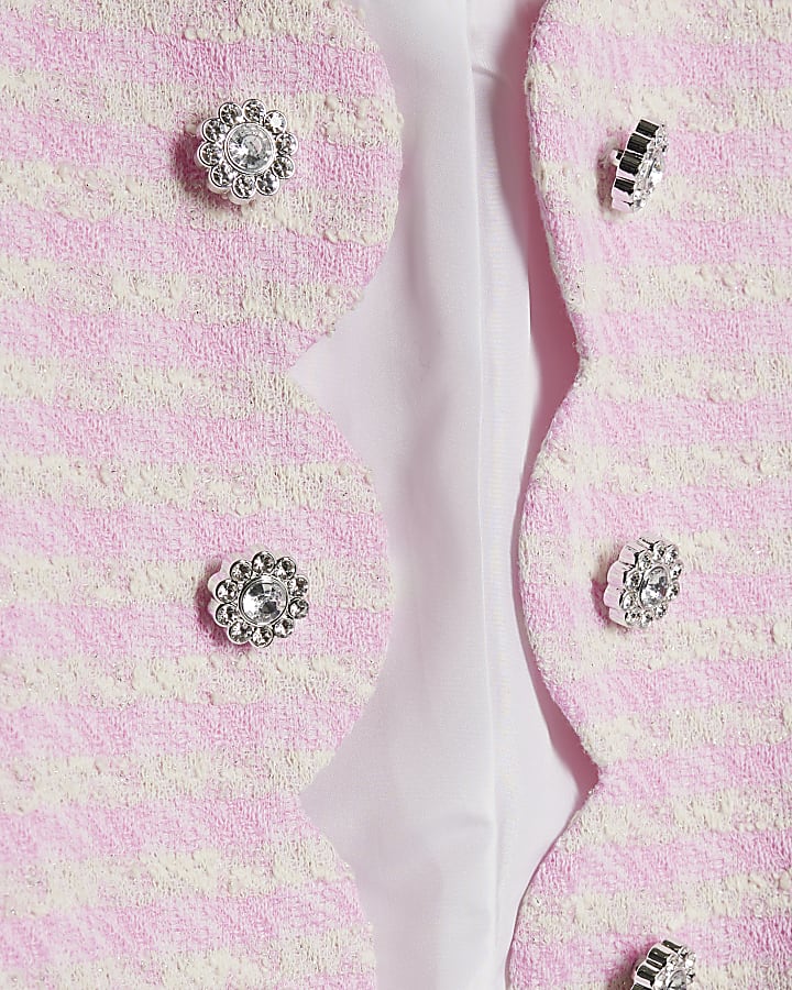 ragazze rosa pettine gonna set