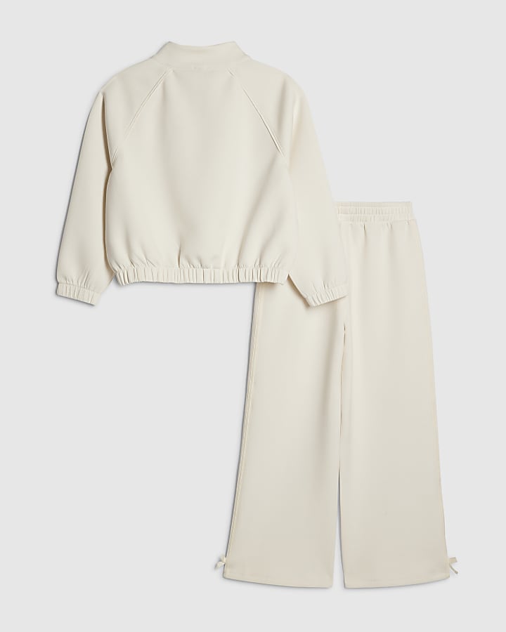 ragazze crema rosetta tuta set