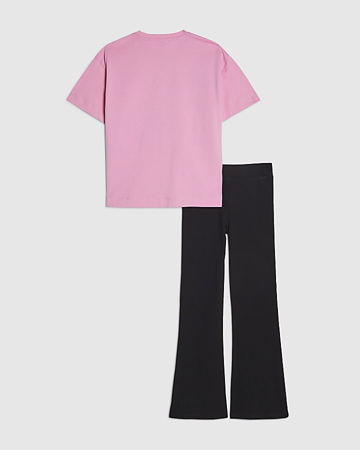 ragazze rosa amore t-shirt set
